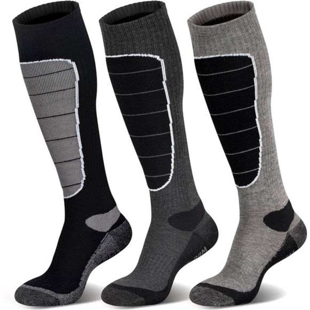 Wool Ski Socks, Cold Weather Socks for Snowboarding, Snow